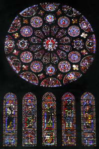 “Роза» южного трансепта Шартрского собора в Париже, около 1230 г.