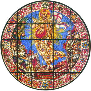 Витраж «Воскресение Христа», собор во Флоренции, 1444 г. Из книги «Витражи С.-Петербурга»