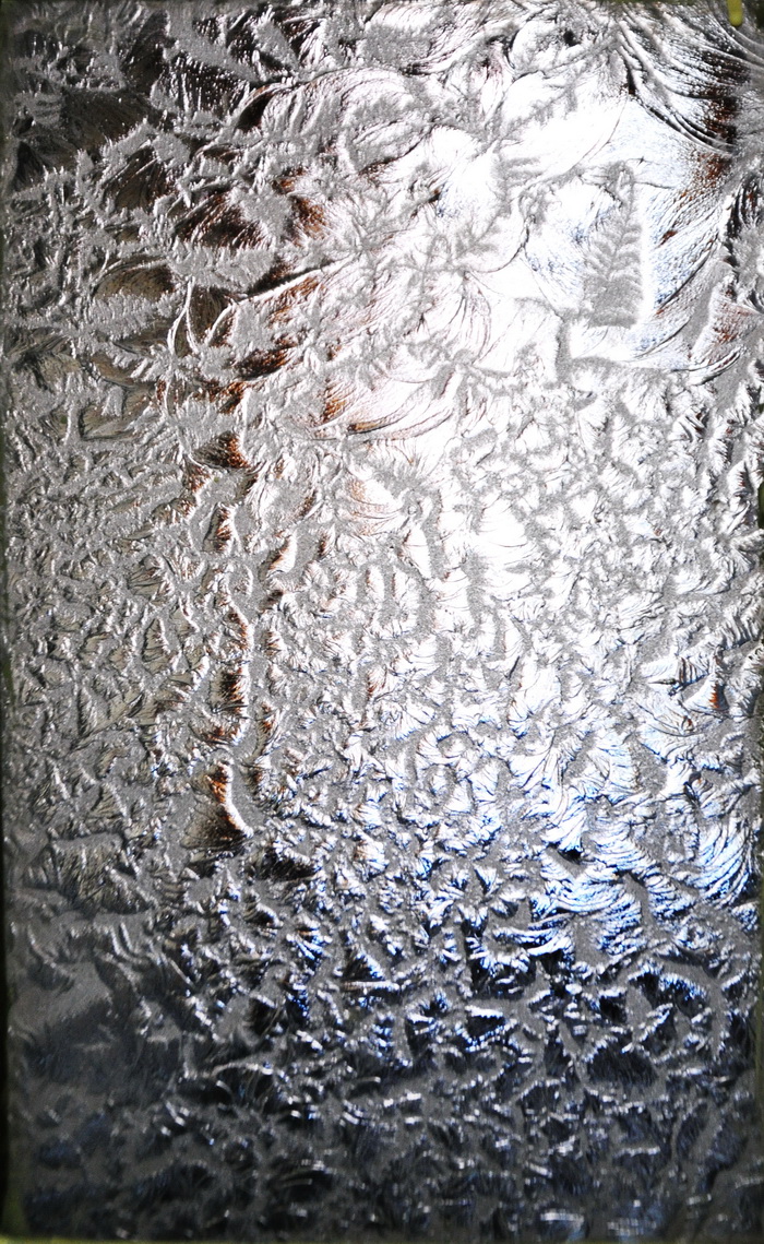 2-я линия, 23. Особняк П.Я. Бекеля. Образец фактурного стекла типа "мороз" в дверях парадного помещения 2 этажа. Фото 2020