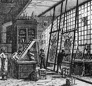Витражная мастерская XIX века